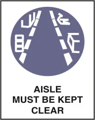 M 129 — AISLE MUST BE KEPT CLEAR